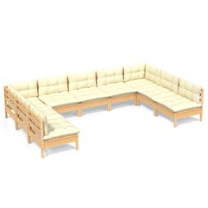 Garten-Lounge-Set Cremeweiß