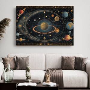 Bild Karte Planet II 90 x 60 cm