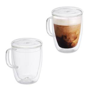 Tasses à café double paroi lot de 2 Verre - 14 x 13 x 10 cm
