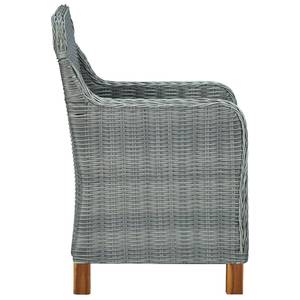 Chaise de jardin (lot de 2) 3004821-1 Gris - Métal - Polyrotin - 65 x 92 x 62 cm