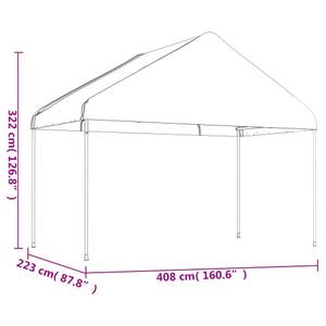 Gazebo avec toit 3028538 2007 x 408 cm