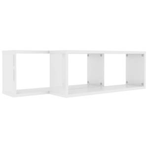 Étagère murale (lot de 2) 3016486-1 Blanc crème brillant - 15 x 23 x 60 cm - Nombre de pièces dans le lot : 2