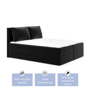 Boxspringbett Doppelbett Pinet Schwarz - Breite: 180 cm