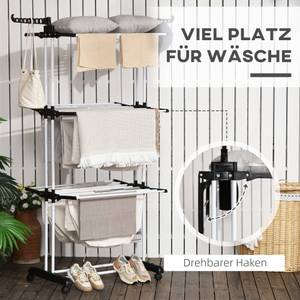 Wäscheständer 850-208V00BK Braun - Metall - 64 x 177 x 73 cm