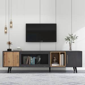 TV-Lowboard Aphrodite Ⅴ Grau - Holzwerkstoff - Metall - 40 x 56 x 200 cm