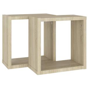 Étagère cube (lot de 2) 3016486-4 Imitation chêne de Sonoma - 30 x 30 x 15 cm - Nombre de pièces dans le lot : 2