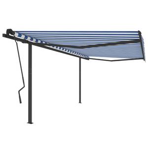 Auvent rétractable 3006677-2 Bleu - Blanc - 350 x 450 cm