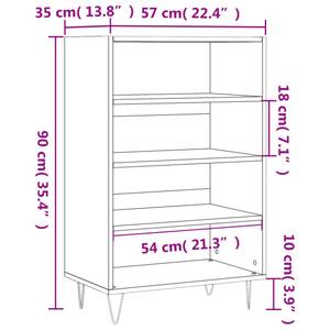 Highboard DE9898 Weiß