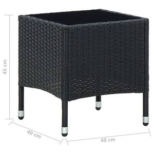 Gartentisch 3005530 Schwarz - Kunststoff - Polyrattan - 40 x 45 x 45 cm