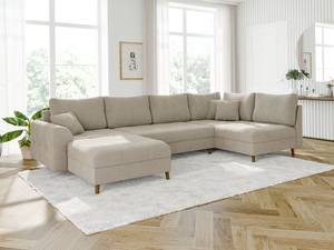 Wohnlandschaft Oskar mit Hocker Beige