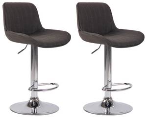 Tabouret de bar Lentini Lot de 2 Gris lava