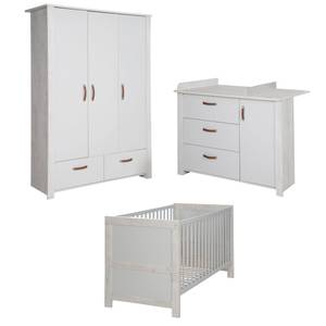 Set de chambre bébé Mila 3 pcs Gris - Bois manufacturé