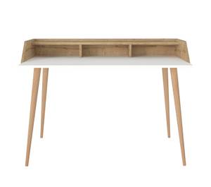 Schreibtisch Vitalis Saphir Weiß Braun - Weiß - Holzwerkstoff - 120 x 89 x 60 cm