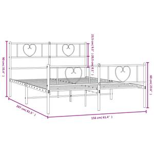 Bettgestell 3029910-4 Schwarz - 156 x 207 cm