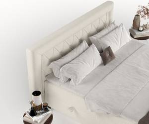 Boxspringbett Avani mit Latex-Topper Beige - Breite: 140 cm