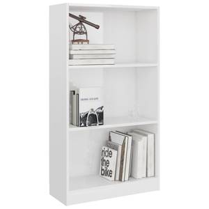 Bücherregal 3016500-2 Hochglanz Cremeweiß - 60 x 109 cm