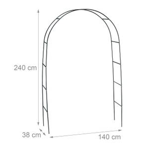 6x Torbogen Rankhilfe Grün - Metall - 140 x 240 x 38 cm