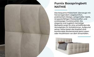 Boxspringbett NATHIE 180x200 Monolith 02 Beige