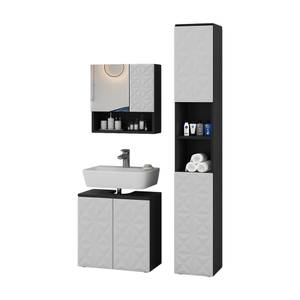 Mobilier de salle de bains Edge Noir - Blanc