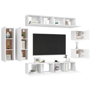 TV-Schrank 8er Set D324 Hochglanz Cremeweiß