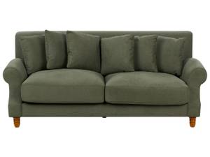 2-Sitzer Sofa EIKE Dunkelgrün - Grün - Eiche Dunkel - Textil