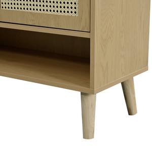 Sideboard Kommode Coeus Ⅲ Braun - Holzwerkstoff - Metall - Massivholz - Holzart/Dekor - 35 x 105 x 80 cm