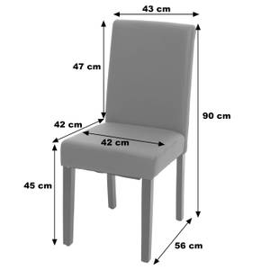 Esszimmerstuhl Littau Schwarz - Braun - Schwarz