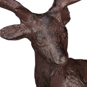 Figurine de cerf taille L en lot de 4 Marron - Métal - 19 x 22 x 9 cm