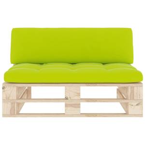 Paletten Mittelsofa 3016504-8 Braun - Grün - Holzwerkstoff - Holzart/Dekor - 110 x 55 x 65 cm