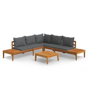 Garten-Lounge-Set (4-teilig) 3014466-5 Braun - Dunkelgrau - Grau