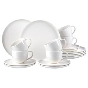 Kaffeeservice Skagen 18er Set Weiß - Ton - Porzellan - 18 x 23 x 32 cm