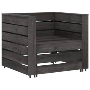 Garten-Lounge-Set Grau - Massivholz - Holzart/Dekor - 70 x 66 x 69 cm