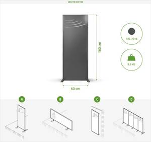 Außen-Paravent VELETA Oben Anzahl Teile im Set: 1