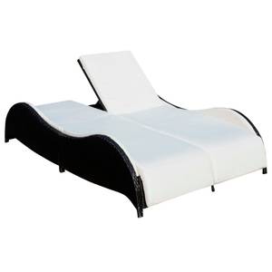 Chaise longue Noir - Matière plastique - Polyrotin - 132 x 45 x 200 cm