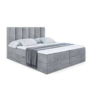 Boxspringbett BOXI1 Hellgrau - Breite: 160 cm - H3