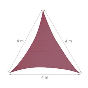 Voile d'ombrage triangle PES rouge foncé 400 x 315 cm