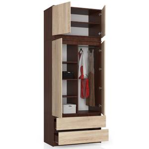 Aufsatzschrank S90 2T CLP Eiche Sonoma Dekor - Wenge Dekor