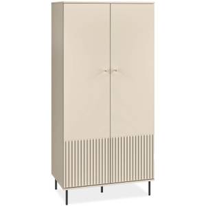 Kleiderschrank DROMA Weiß - Holzwerkstoff - Kunststoff - 92 x 190 x 53 cm