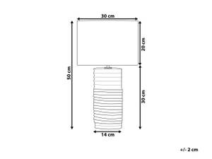 Tischlampen NAVIA Beige - Weiß - Porzellan - 30 x 50 x 30 cm