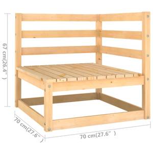 Garten-Lounge-Set Schwarz - Holz