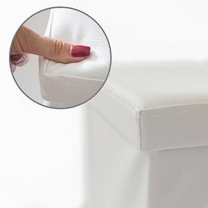 Faltbarer Sitzhocker Kunstleder Weiß