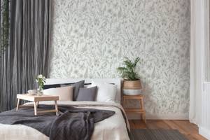 Casual Living - Tapete Floral Grün - Weiß - Kunststoff - Textil - 53 x 1050 x 1 cm