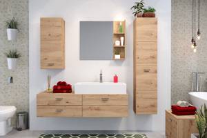 Spiegel Geo Braun - Holz teilmassiv - 79 x 67 x 14 cm