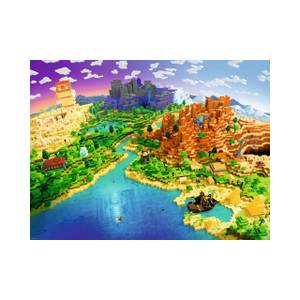 Puzzle  Minecraft Welt Papier - 28 x 6 x 38 cm