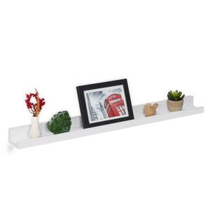 Support mural photos Blanc - Bois manufacturé - 80 x 5 x 8 cm