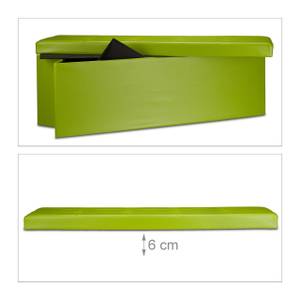 Tabouret pliant similicuir pouf pliable Vert