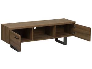 Meuble TV TIMBER Gris - Chêne foncé