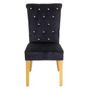 Chaise salle à manger D22 (lot de 2) Noir - Doré