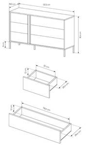 Kommode DAST ohne LED Beige - Holzwerkstoff - 137 x 81 x 40 cm