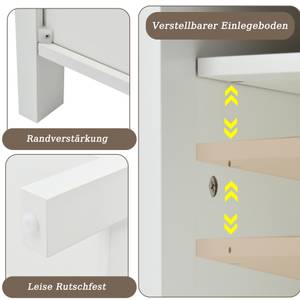 TV-Schrank M1753 Weiß - Holzwerkstoff - 61 x 40 x 120 cm